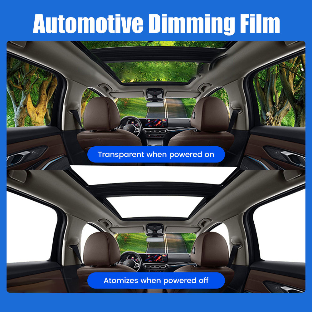 ccc Automotive Intelligent Car Window High Transparency Liquid Crystal PDLC Smart Dimming Film Switchable Glass Film Water Resistant