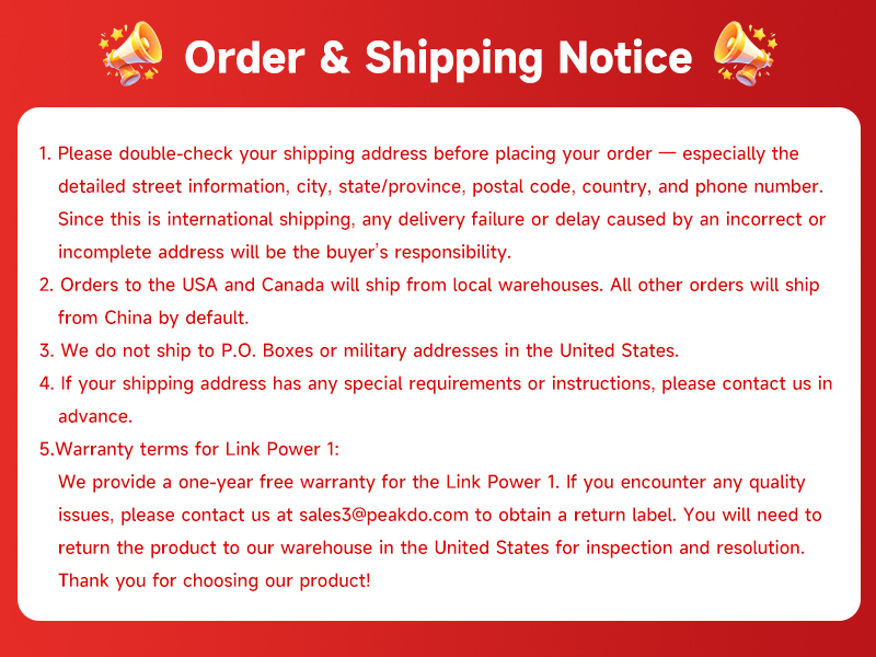 PeakDo LinkPower Power Bank for Starlink Mini