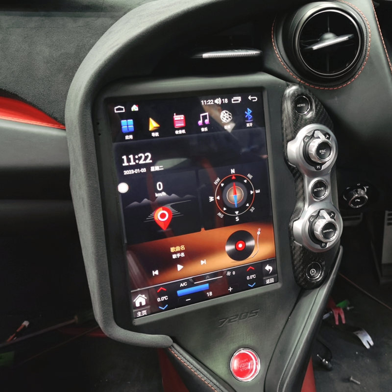 9.7" Tesla Screen Android Car Stereo Radio GPS Navigation Head Unit SatNav Upgrade Replacement Infotainment McLaren 720S Velocity Spider MSO GT3 765LT 2017 2018 2019 2020 2021 2022