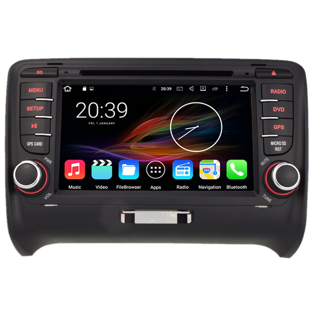 7 Android Autoradio Car Multimedia Stereo GPS Navigation DVD Radio Audio  Head Unit Audi TT MK2 2006 2007 2008 2009 2010 2011 2012 2013 2014