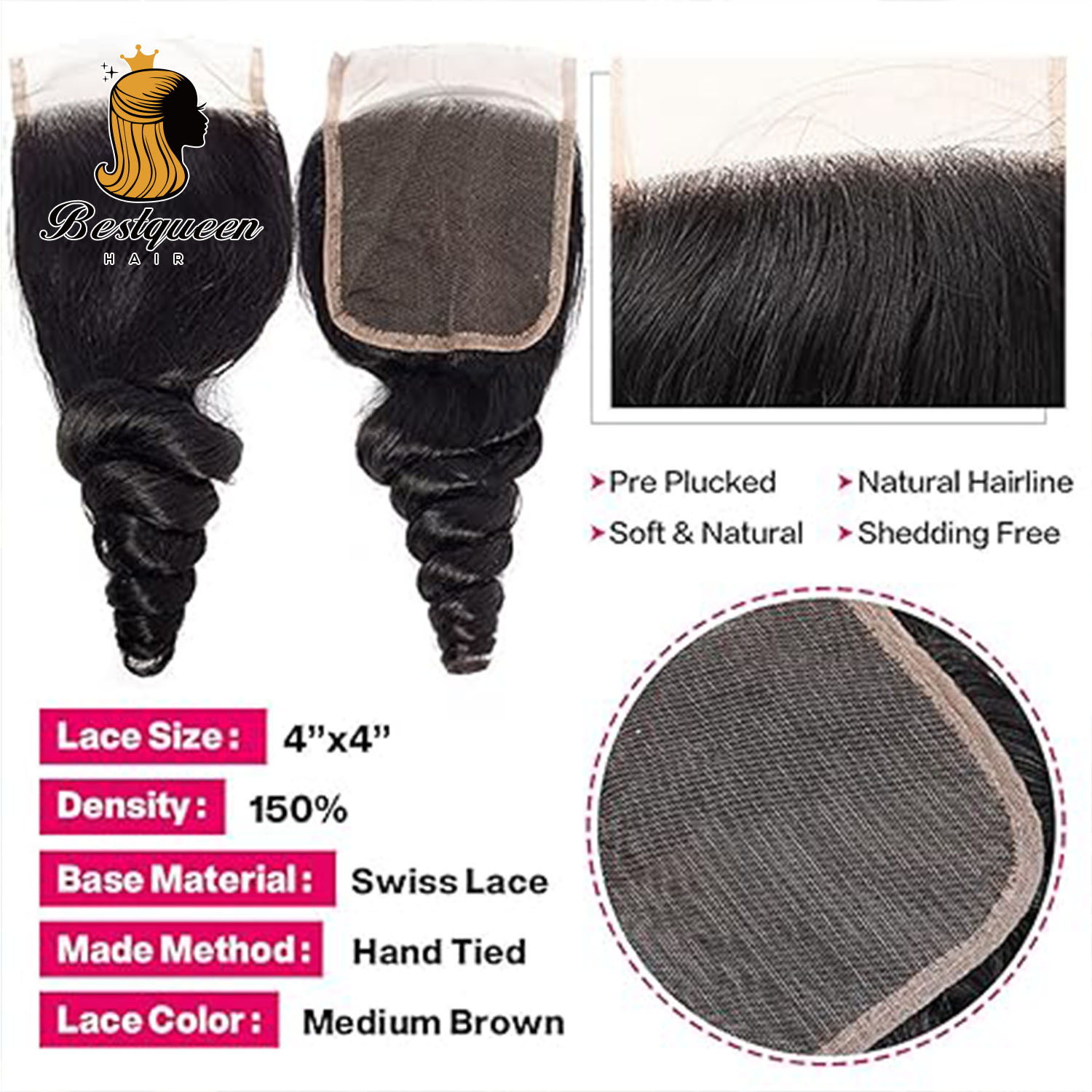 BestqueenHair Unprocessed Cheap Hair For Brazilian Hair ,12a Raw Loose Wave Cuticle Aligned Virgin  