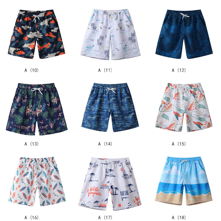 Factory Supply Swim Trunks With Underpants Beachwear Casual Men Women Printed Beach Shorts Quick Dry Swimwear  
