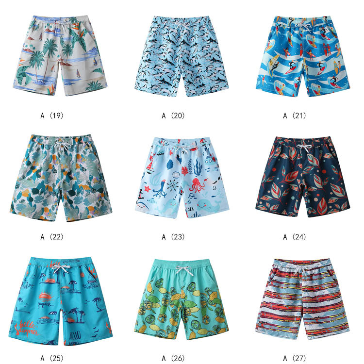 Factory Supply Swim Trunks With Underpants Beachwear Casual Men Women Printed Beach Shorts Quick Dry Swimwear  