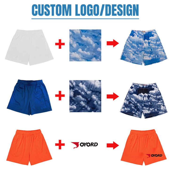 Custom LOGO 2 in 1 Summer Breathable Lining Sports Workout Gym Men's Shorts tailored denim shorts  