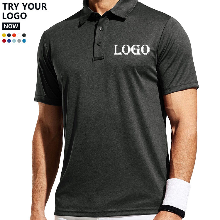6xl Man Clothes Apparel Clothing 100 Polyester Cotton Blend Soft Cloth Embroidered T-Shirt Men'S Black Formal Polo Tops For Men  