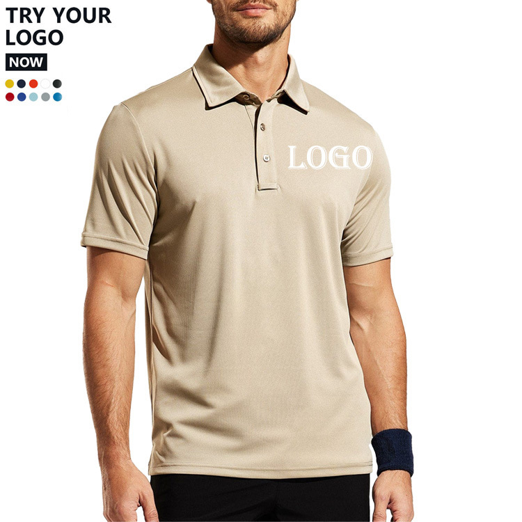 Good High Quality Luxury Man Clothes Quick Dry Polyester Custom Embroidery Logo Slim Fit Actions Men's Golf Polo Shirts For Men  