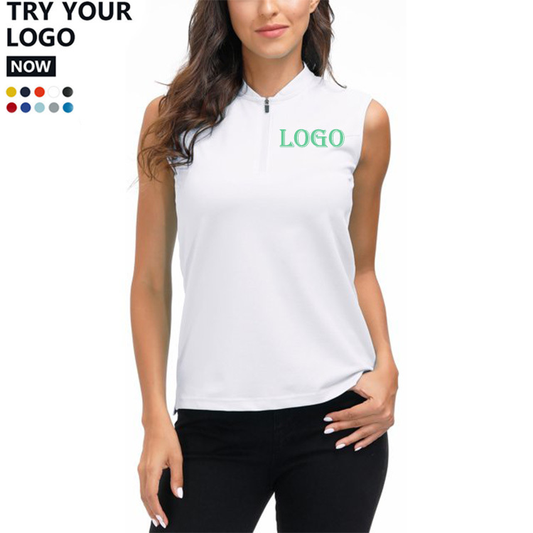2024 Sexy Sleeveless Tight Cheap Custom Sublimated Sublimation Embroidery Logo Women'S Golf Top Polos Tee Shirts Dress For Women homme plissé issey miyake polo  