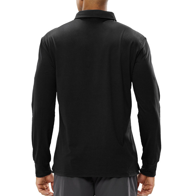 Casual Personnalise- Couleur Unique Chemise Pour Homme Grande Plus La Taille A Manches Longues Col Coton Cotton Golf Polo Shirt  