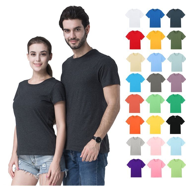 Custom Unisex Tshirt High Quality 100% Premium Cotton T-shirt Customize Printing Logo Men's O-neck Blank T-shirt  