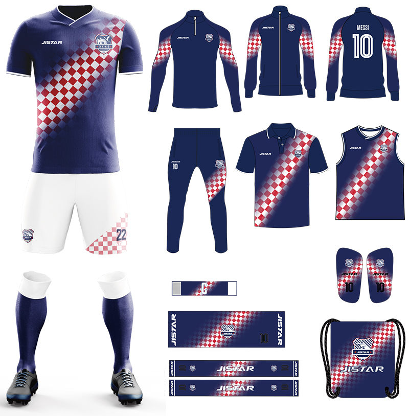 Wholesale Price Soccer Wear Men Custom Design Sublimation Print Soccer Training Tracksuit Football Shirts Soccer Jersey Set  