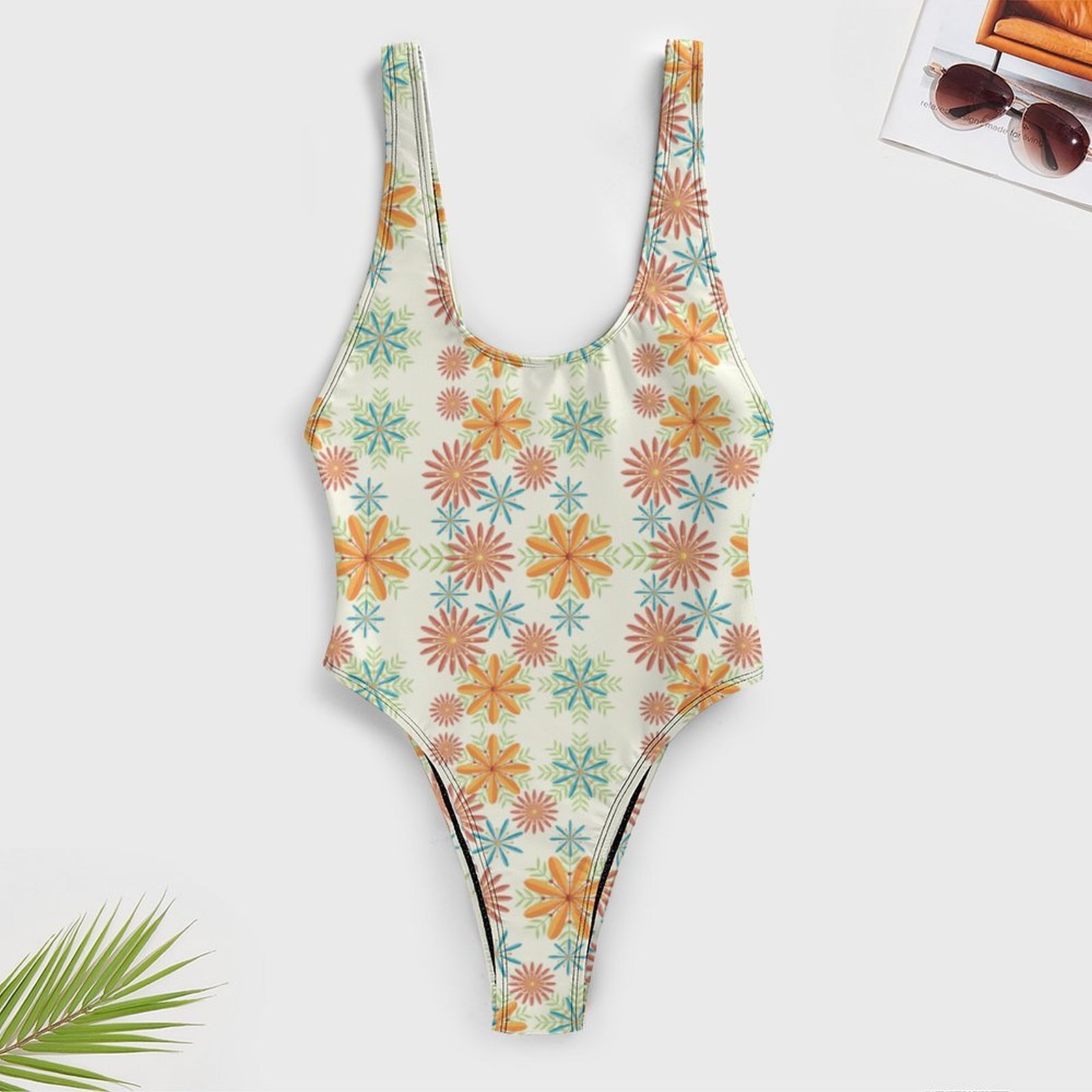 Wholesale women's beach swimwear girls bikini maillot de bain une piece femme custom sublimation print one piece swimsuit  