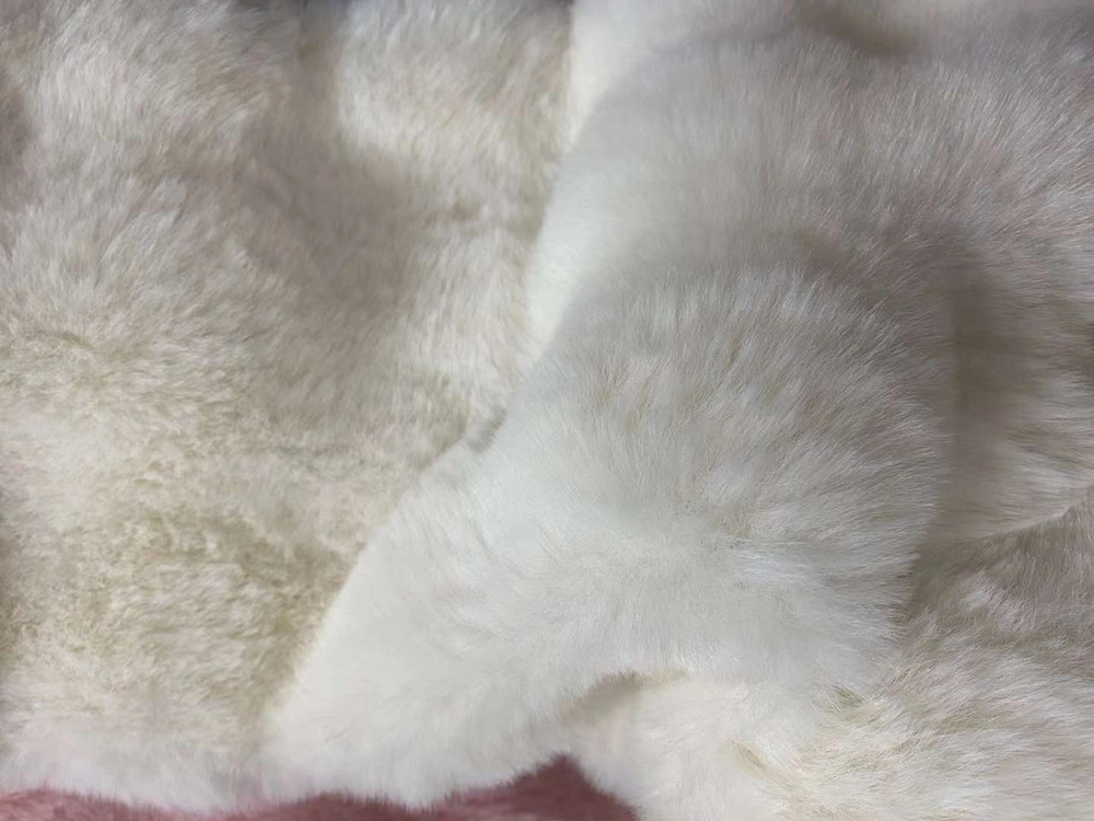 Embossed Rabbit Fur Flower Pattern Super Soft Fabric