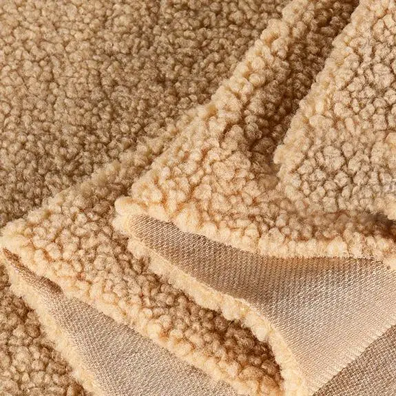 Top Quality Wheat Curly Faux Fur for Garments