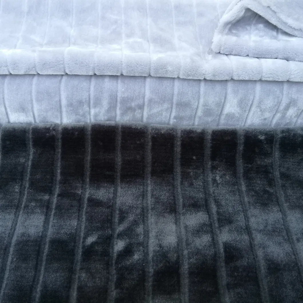 Embossed Velvet Faux Fur Fabric