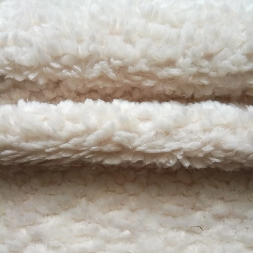 Faux Fur with Cotton Pattern for Pet Mattress and Garment Lining