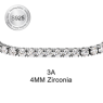 Silver 3A-4MM-Zirconia