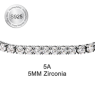 Silver 5A-5MM-Zirconia