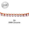 Rose Gold-5A-5MM-Zirconia