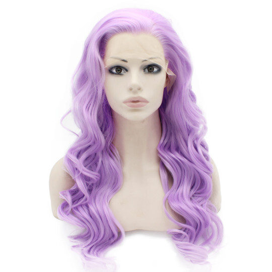 Lavender Purple Long wavy Wig curly purple wig | lavender wig