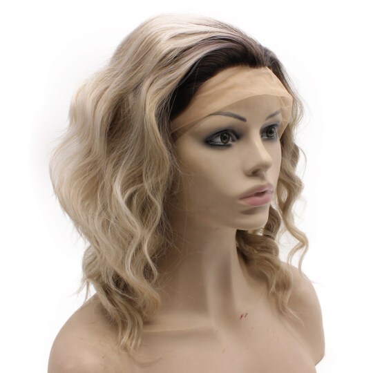 Wavy Ash Blonde Shoulder-Length Synthetic Wig Wavy Ash Blonde Shoulder-Length Synthetic Wig