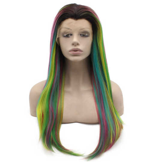 Multicoloured Bright and Brown Halloween Wig red halloween wig | red wig halloween