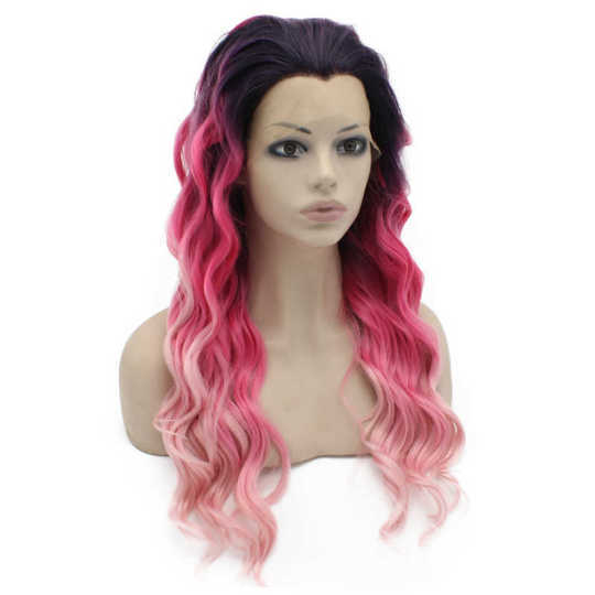 Long Pink Ombre Wig ombre pink wig | pink ombre wig