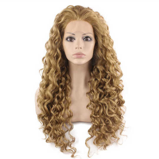Ash Blonde Long Curly Wig blonde curly wig | curly blonde wig