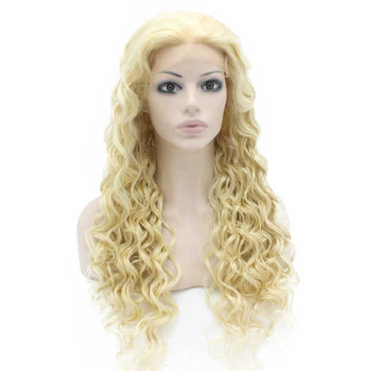 Platinum Blonde Long Curly Wig blonde curly wig | blonde wig