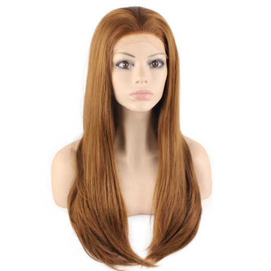 Long Straight Blonde Natural Lace Front Synthetic Hair Wig Straight hair wigs | straight lace front wigs