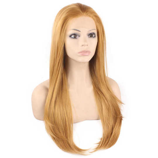 Long Straight Blonde Natural Lace Front Synthetic Hair Wig Blonde wig | long blonde wig