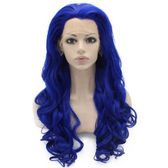 Blue Wavy Long Cosplay Wig blue cosplay wig | blue wig