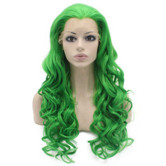 Green Wavy Lace Front Wig green lace front wig | green wig