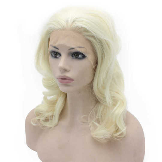 Platinum Blonde Medium Length Wig blonde wig | medium length wig
