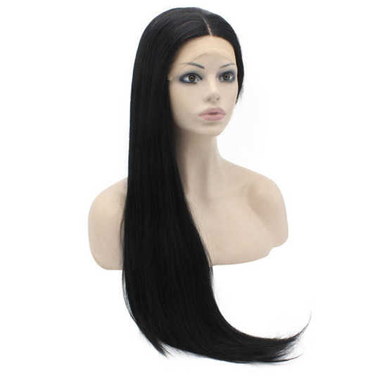Natural Color Black Long Straight Synthetic Wig black wig | long black wig | extra long black wig