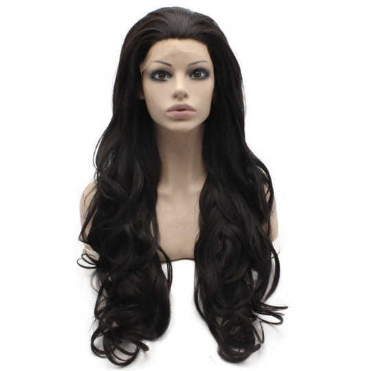 Long Curly Dark Brown Synthetic Wig Long Curly Dark Brown Synthetic Wig