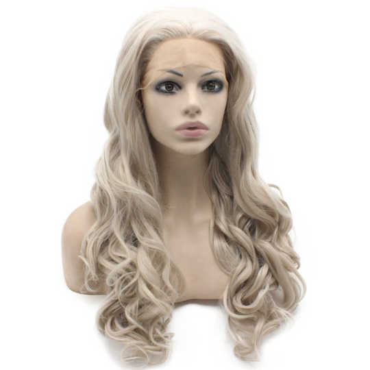 Long Grey Wavy Wig with Lace Front Long Grey Wavy Wig with Lace Front