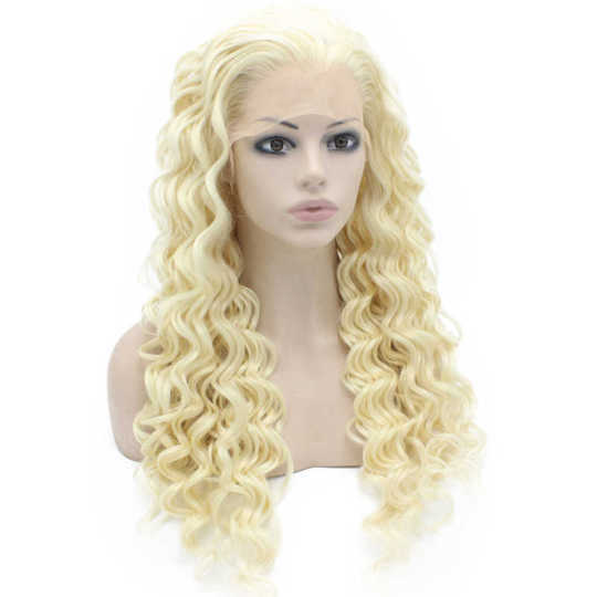 Long Curly Platinum Blonde Wig Long Curly Platinum Blonde Wig