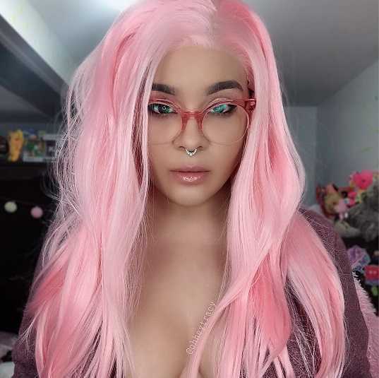 Straight Long Bubble Gum Pink Wig baby pink wig | long pink wig