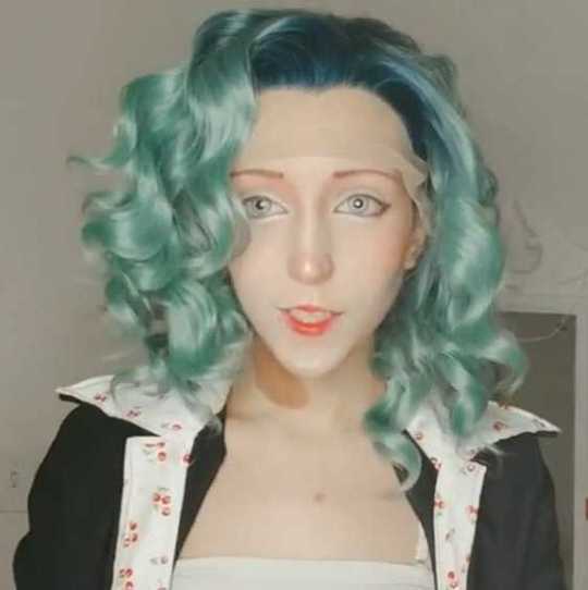 Ombre Multi-Blue Wavy Shoulder-Length Synthetic Wig Ombre Multi-Blue Wavy Shoulder-Length Synthetic Wig