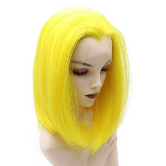 Yellow Straight Shoulder Length Bob Wig yellow bob wig | shoulder length bob