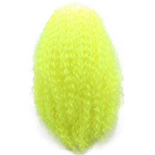 Highlighter Yellow Long Curly Synthetic Wig Highlighter Yellow Long Curly Synthetic Wig