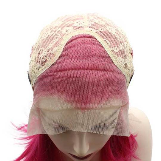 Short Bob Rose Red Lace Front Wig Synthetic Short Bob Rose Red Lace Front Wig Synthetic