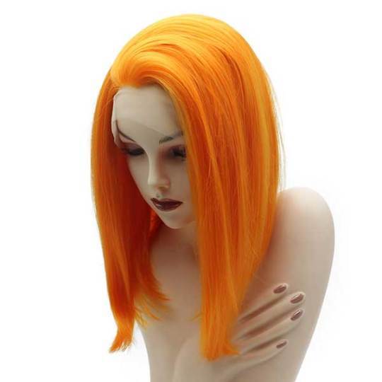 Straight bob Shoulder Length Carrot Orange Lace Front Wig Straight bob Shoulder Length Orange Lace Front Wig