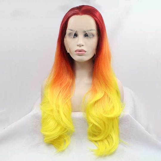 Tri-Toned Ombre Long Wavy Synthetic Wig Tri-Toned Ombre Long Wavy Synthetic Wig