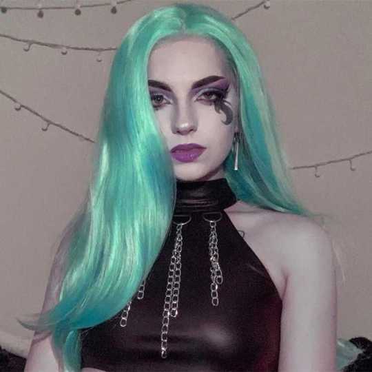 Cosplay Straight Light Blue Synthetic Wig best cosplay shops | blue cosplay wig