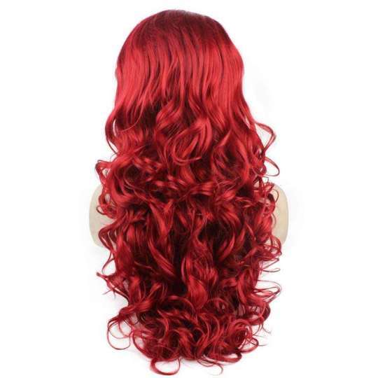 Deep Parting 13*6 Red Wavy Lace Front Wig