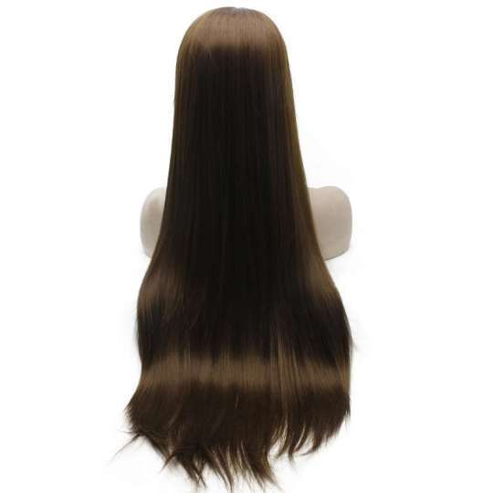 Long Straight Synthetic Lace Brown Wig