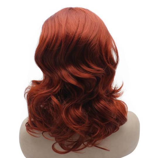 Shoulder Length Burgundy Red Lace Front Wig