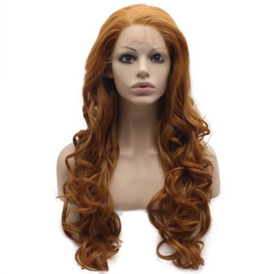 Long Wavy Blonde Real Kanekalon Fiber Hair Lace Front Wig Long Wavy Blonde Real Kanekalon Fiber Hair Lace Front Wig