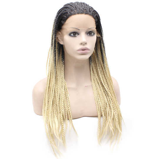 Dark Root Blonde Ombre Micro Braided Hair Wig Dark Root Blonde Ombre Micro Braided Hair Wig